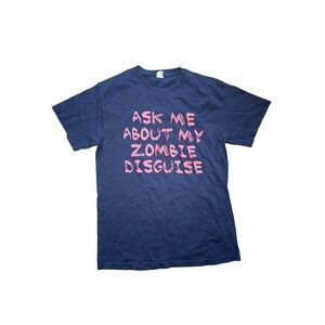 Vintage Delta Zombie Graphic T-Shirt "Ask Me About My Zombie Disguise" Size M